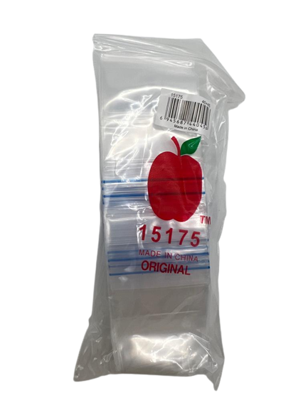 15175 Apple Zip Lock Plastic Stash Bags 40 x 45mm 10PK