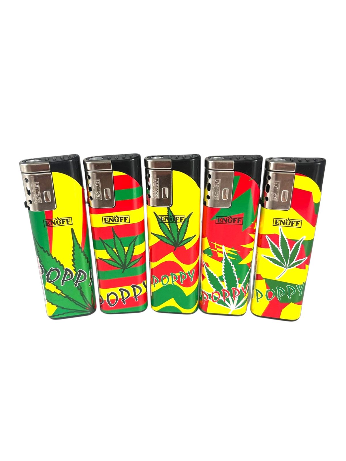 Enuff Windproof Jet Lighter Rasta Design