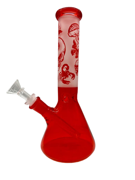 Red Skull Design Oil Pourer Glass 26cm