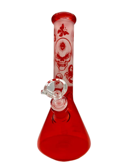 Red Skull Design Bong Glass 26cm