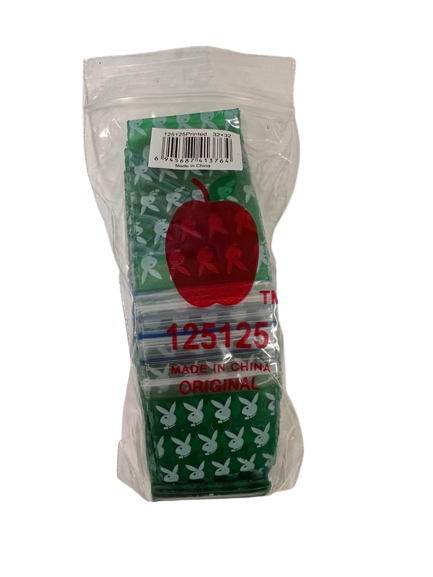 125125 Apple Playboy Zip Lock Stash Bags 32 x 32mm 100pcs