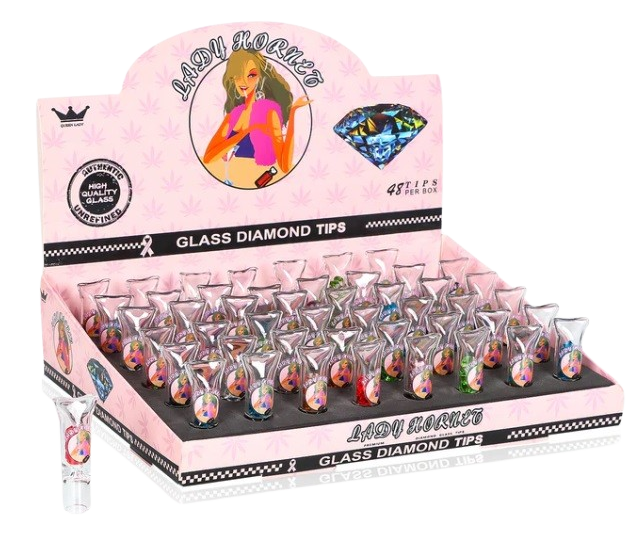 Lady Hornet Glass Diamond Tips (48PCS/DISPLAY) BELOW COST