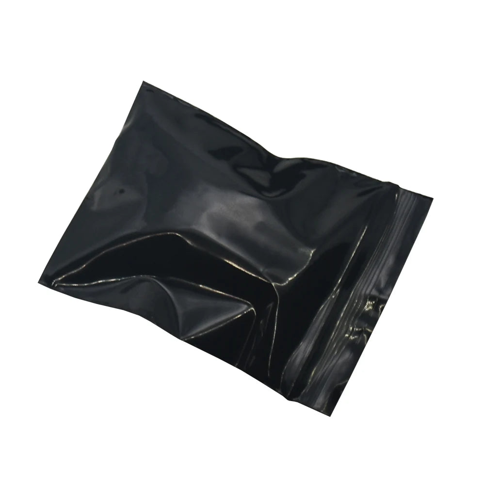 175175 Apple Black Zip Lock Plastic Stash Bags 45 x 45mm- 100pcs