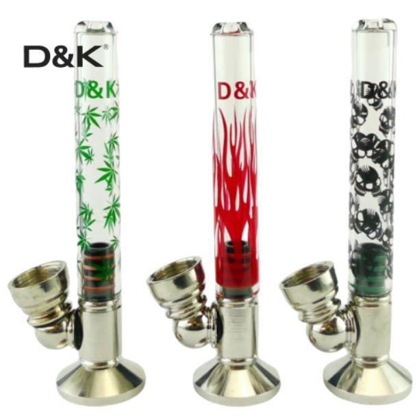 D&K Glass Pipe Box of 12 Flame Design