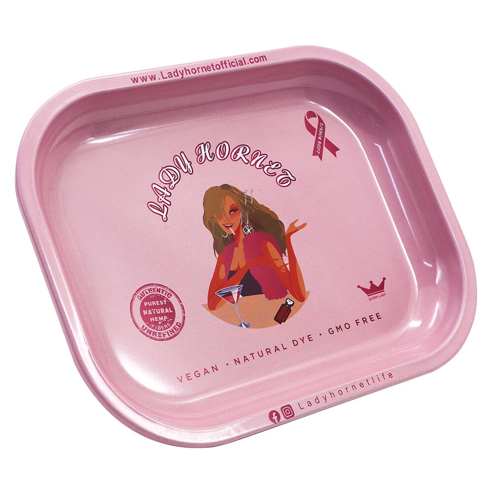 Lady Hornet Aluminium Rolling Tray 18x 14cm