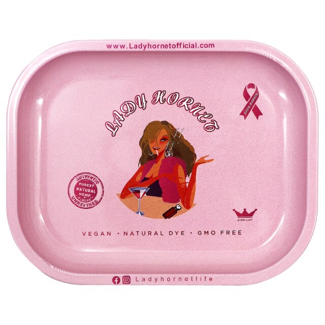 Lady Hornet Aluminium Rolling Tray 18x 14cm