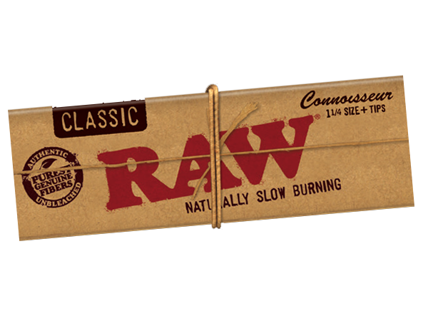 Raw Classic Connoisseur 1 1/4 Size Papers with Tips