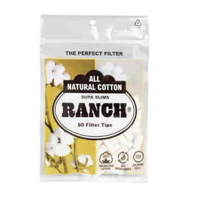 Ranch Natural Cotton Long Supa Slims Filter - 80 Tips