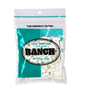 Ranch Cool Menthol Supa Slims Filter - 80 Tips