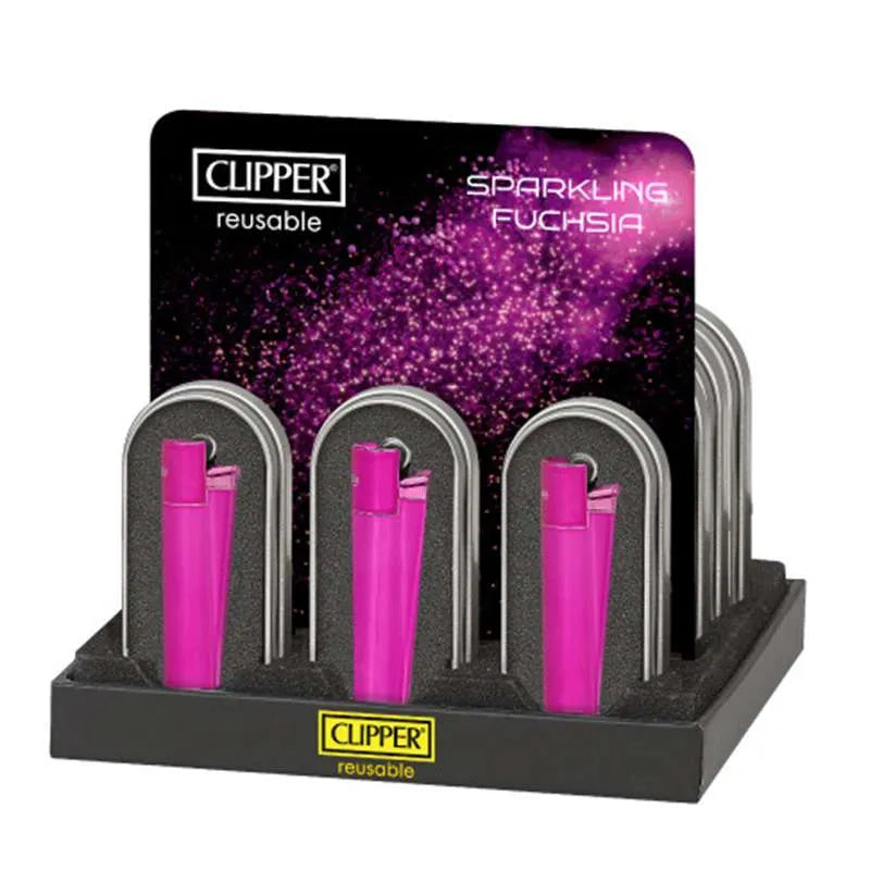 Clipper Metal Sparkling Fuchsia 12pk