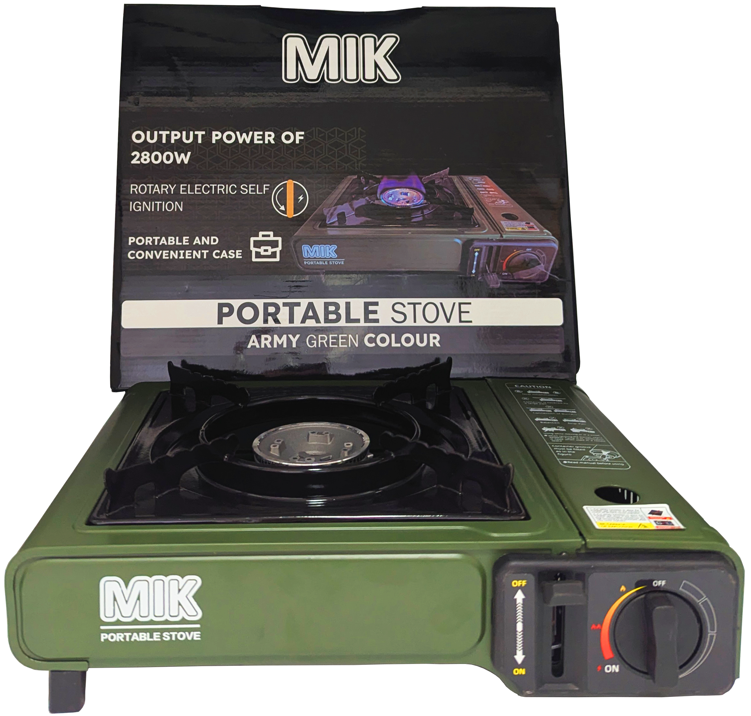 Mik Coco Green Portable Gas Stove + Carry Case