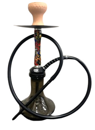 Glass & Metal Shisha Graffiti Design (46CM)