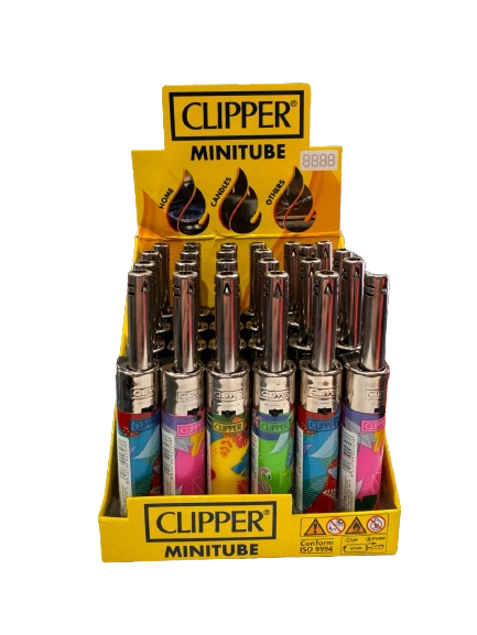 Clipper Lighter Mini Tube 24pk Pink