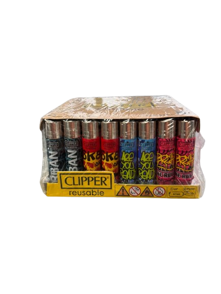 Clipper Mini Lighters Urban Style 3-B 48pc