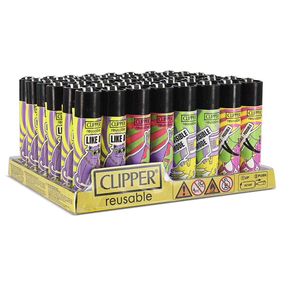 Clipper Lighters Cat Rules 48pk