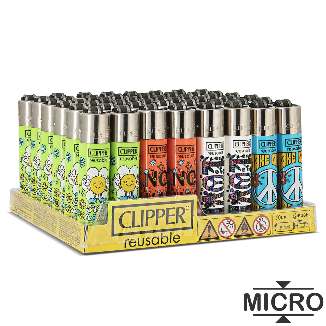 Clipper Lighter Say Peace Mini 48pk