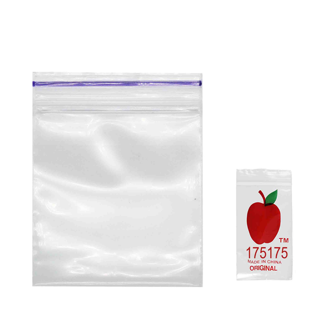 175175 Apple Clear Zip Lock Plastic Stash Bags 45 x 45mm 100pcs