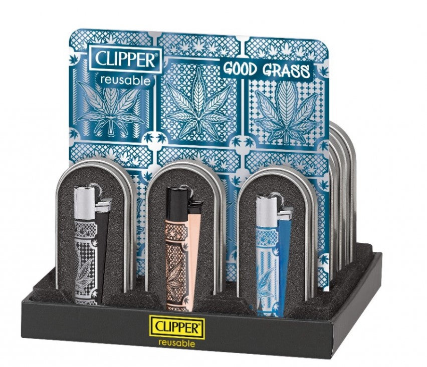 Clipper Good Grass Flame Lighter (12pcs)