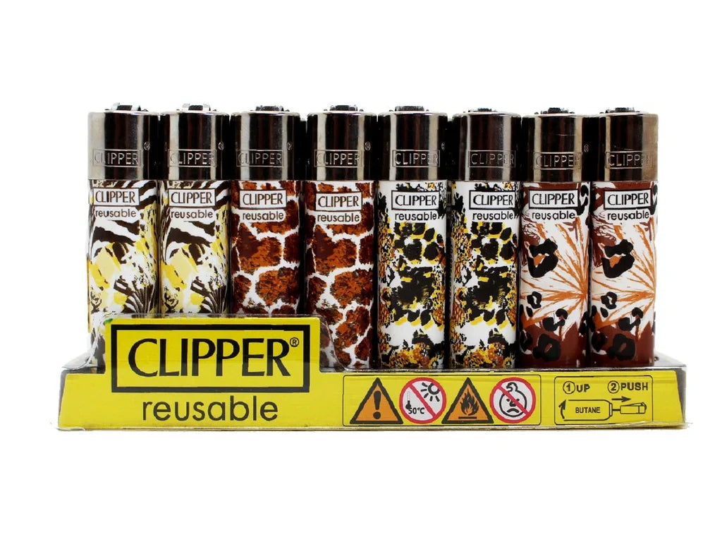 Clipper Lighters Safari Pattern 48pc