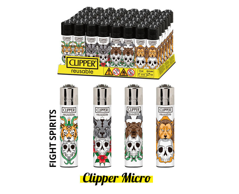 Clipper Mini Lighters Fight Spirit 48pc