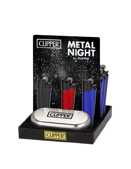 Clipper Metal Flint Metal Night Lighter 12PK