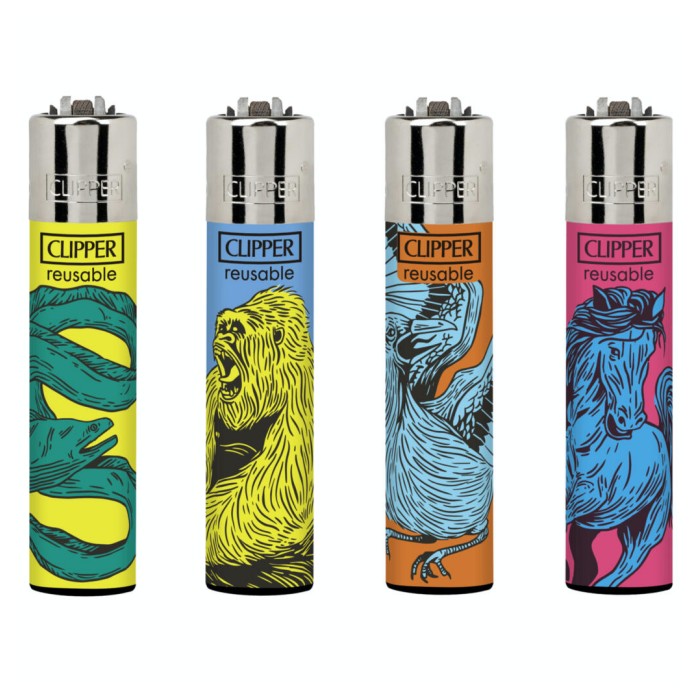 Clipper Lighters Wild Animals 48pk