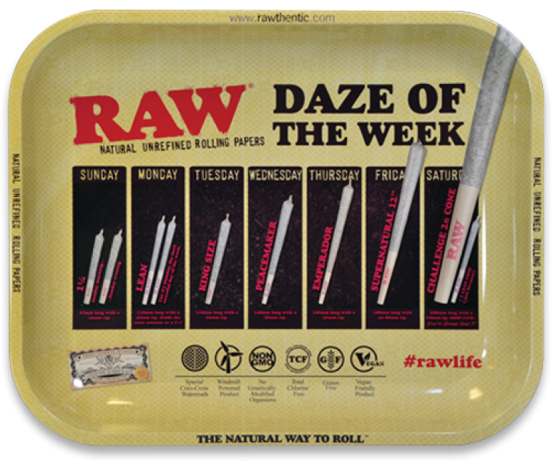 RAW DAZE  ROLLING TRAY | LARGE 18.5x19cm