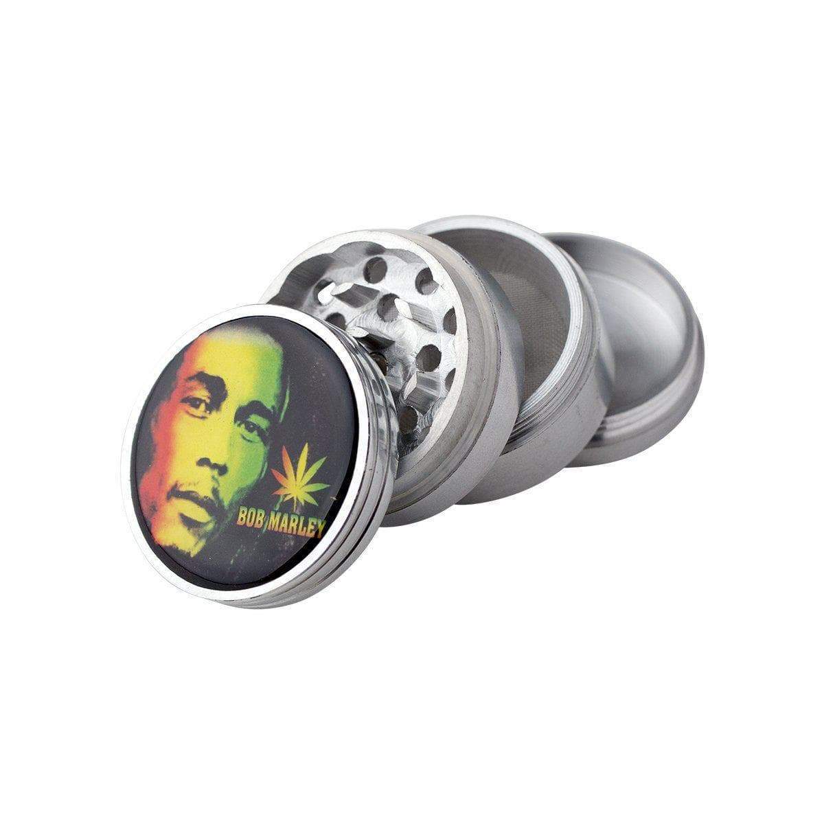 Metal Tobacco Grinder 4 Part Bob Marley