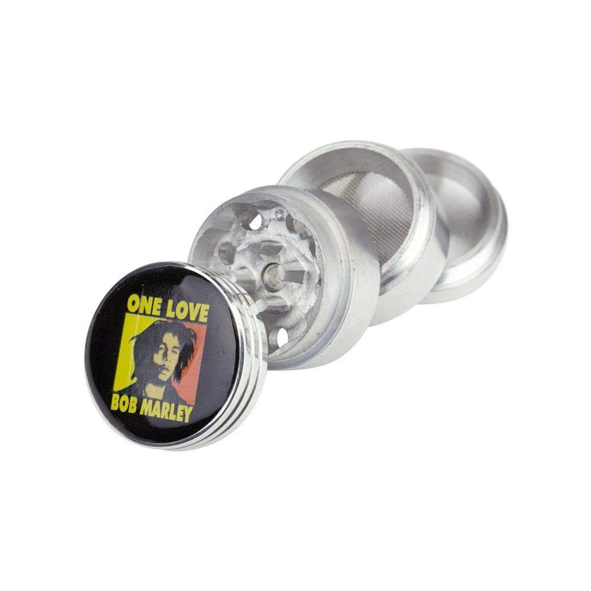 Metal Tobacco Grinder 4 Part Bob Marley