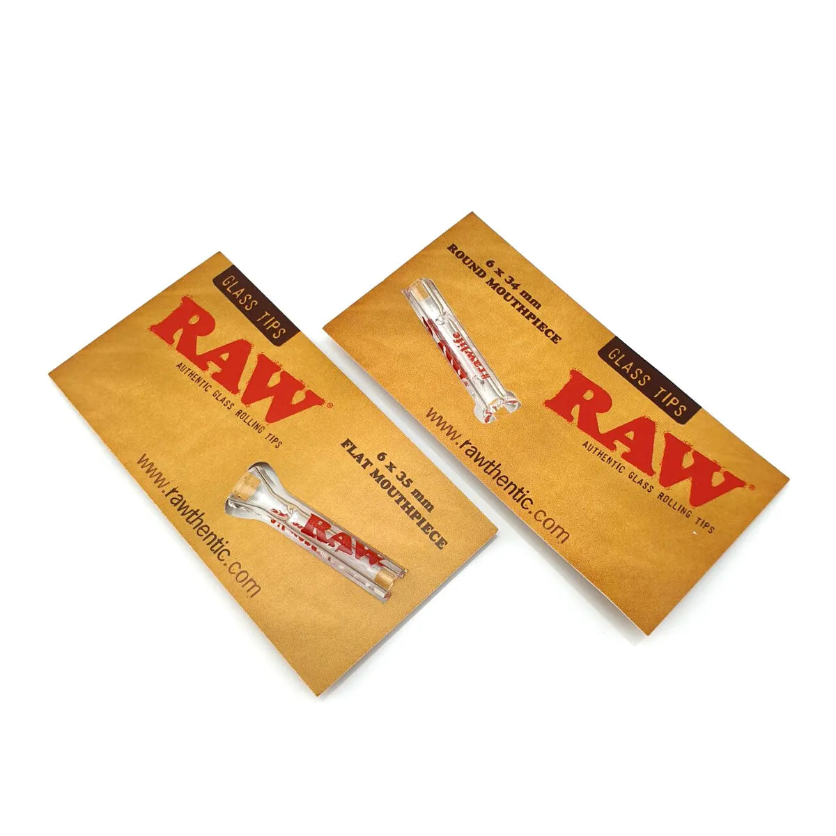 RAW Glass Filter Roach Tips Single - Flat  Mouthpiece