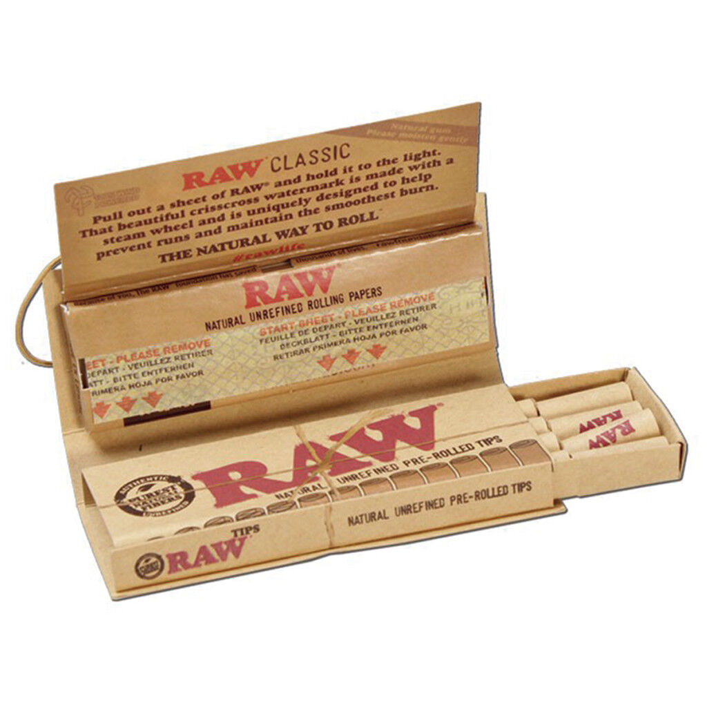 Raw Connoisseur Classic 1 1/4 Rolling Paper With Pre-Rolled Tips