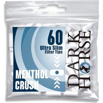 DARK HORSE MENTHOL CRUSH 60 ULTRA SLIM FILTER TIPS - Cig Corp Wholesalers